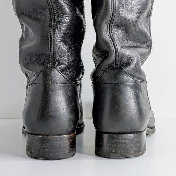 Frye Boots Melissa Button 2 75477 Womens 8 Black Tall Knee High Riding Extended - Picture 6 of 16